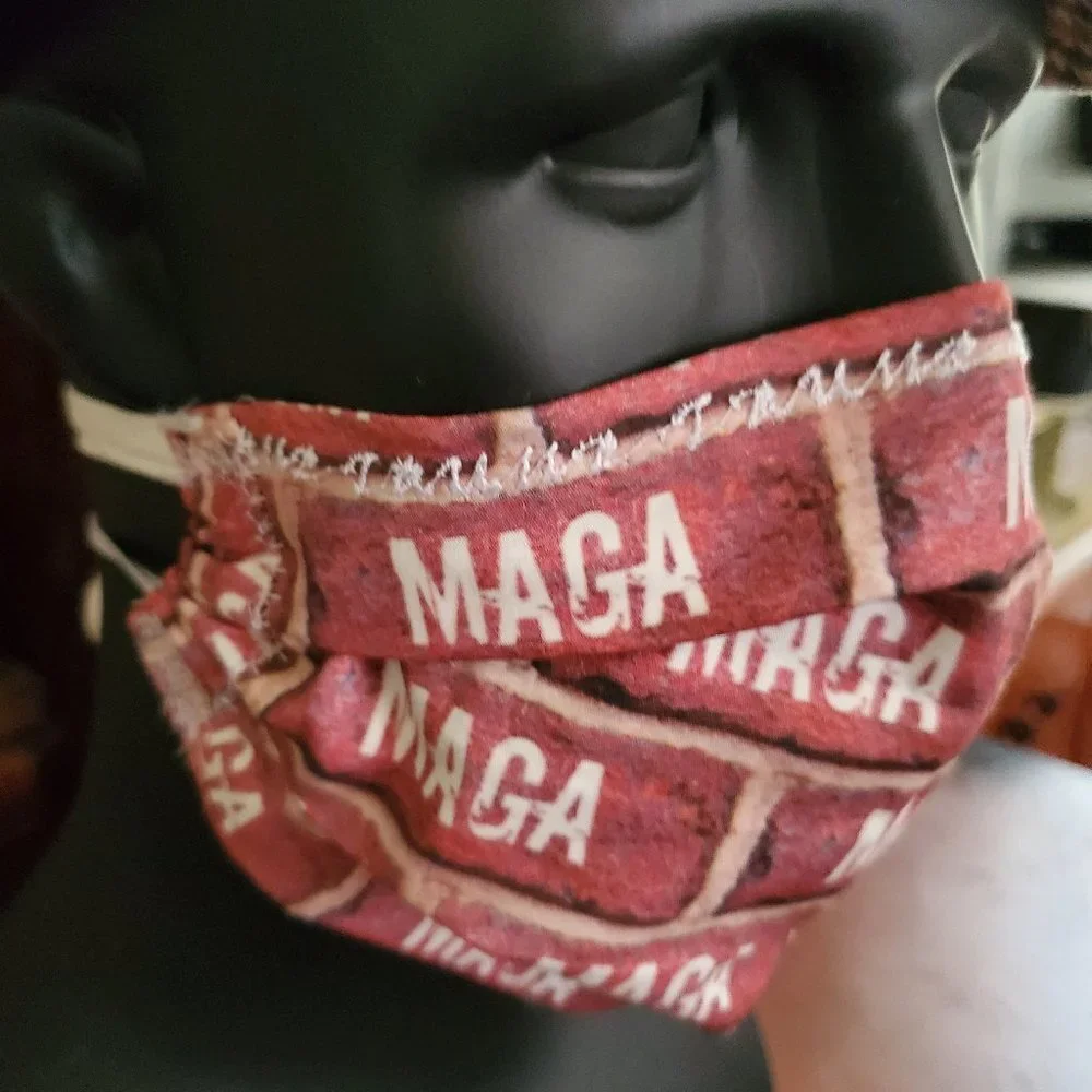 Cloth Face Mask - Silver/Copper Filters- MAGA WALL